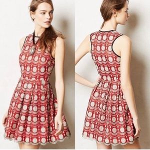 Hunter Dixon Bell Dress Red Anthropologie